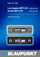 Blaupunkt Los-Angeles-MP-74-US - Owners Manual